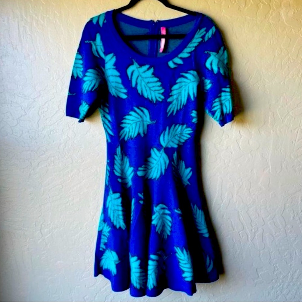Tracy Reese Palm Leaf Sweater Dress
